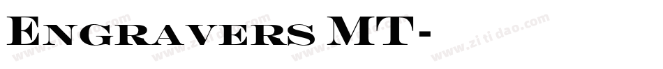 Engravers MT字体转换